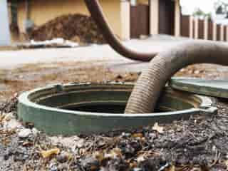 sewer being worked on